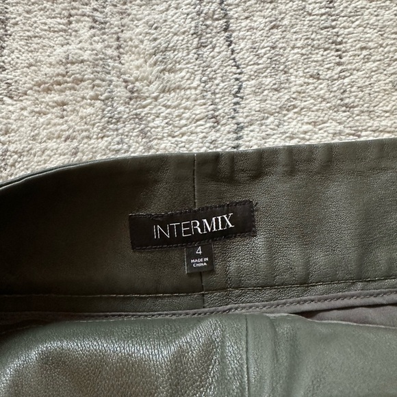 Intermix Leather Skirt - Picture 2 of 3
